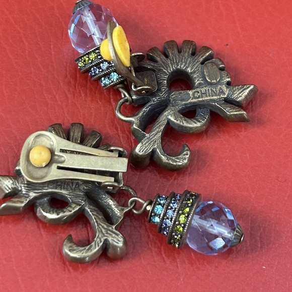 Beautiful Heidi Daus Swarovski crystal art deco necklace & clip on earrings. - Picture 8 of 14